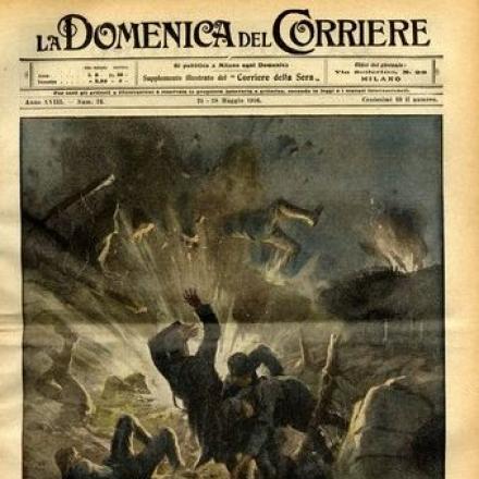  Scoppio di mine - La Domenica del Corriere, 21-28 Maggio 1916