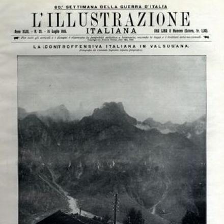 La stazione di Ospedaletto bombardata - Fonte: L'Illustrazione italiana del 16 luglio 1916 