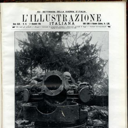 Cannone austriaco catturato dalle nostre truppe - Fonte: L'Illustrazione italiana 17 dicembre 1916