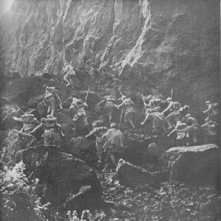 Avanzata italiana in difficili condizioni - Fonte: Collier's New Photographic History of the World's War