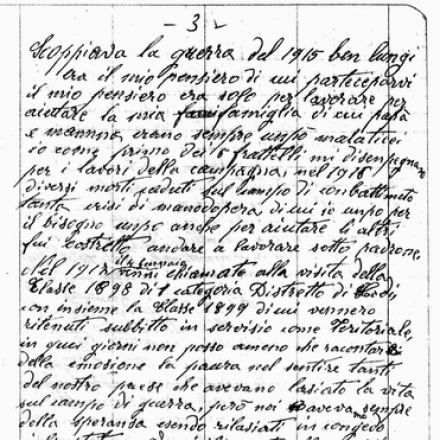 Una pagina del diario di Mario Ginelli - Fonte: Gruppo L'Espresso e Archivio diaristico nazionale di Pieve Santo Stefano Una pagina del diario di Mario Ginelli - Fonte: Gruppo L'Espresso e Archivio diaristico nazionale di Pieve Santo Stefano