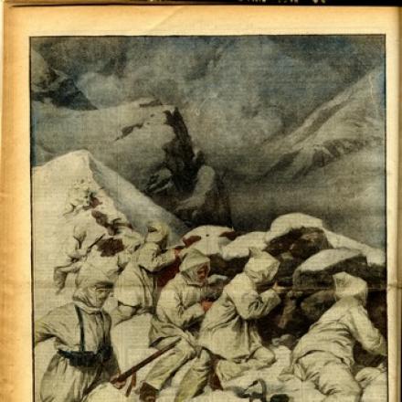 La neve e la guerra - Fonte: La Domenica del Corriere 21-28 gennaio 1917