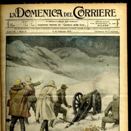 Artiglieria di montagna - Fonte: Domenica del Corriere 4-11 febbraio 1917