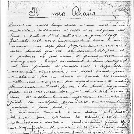 Una pagina del diario di Giuseppe Trentini - Fonte: Gruppo L'Espresso e Archivio diaristico nazionale di Pieve Santo Stefano