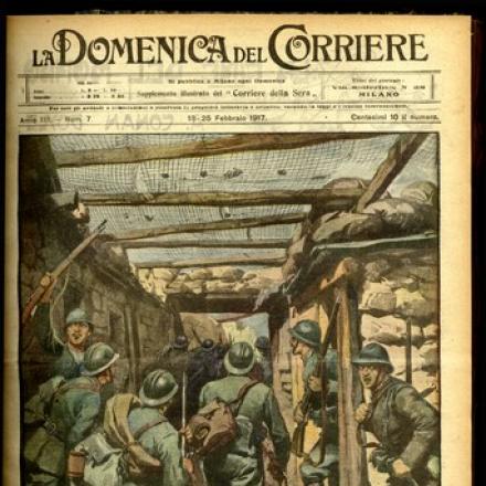 Un attacco nemico - Fonte: La Domenica del Corriere 18-25 febbraio 1917