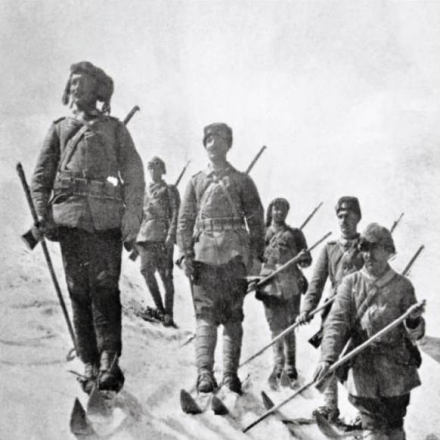 Truppe della Terza Armata turca in equipaggiamento invernale