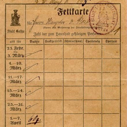 Nel febbraio 1915 furono emesse le prime carte del pane in numerose città tedesche. © dhm.de Lebendiges Museum Online