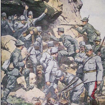 La tavola di Beltrame dedicata alla conquista del Monte Nero