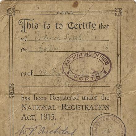 Il documento di Registrazione Nazionale inglese