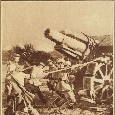 Truppe tedesche posizionano l'artiglieria