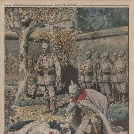 L'assassinio di Miss Edith Cavell.  © Le Petit Journal illustré