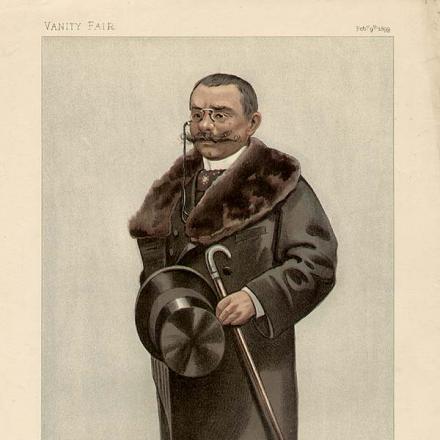 Il Ministro degli Esteri Théophile Delcassé in una caricatura di Vanity Fair del 9 febbrario 1899, Fonte: wikipedia