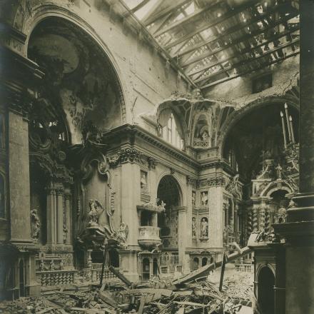 Tommaso Filippi, Venezia, L’interno della Chiesa degli Scalzi in seguito al bombardamento austriaco