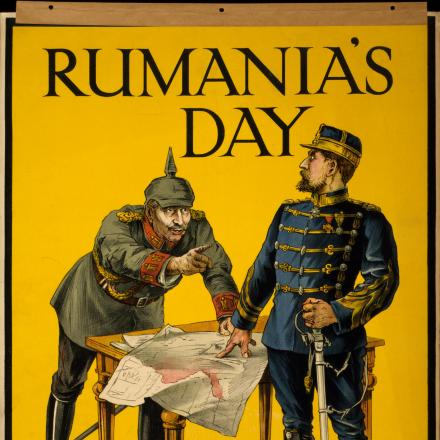 Vignetta inglese sullo schieramento della Romania nella guerra. © Wikipedia - Punch magazine - public domain