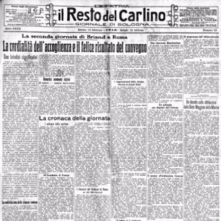 Il resto del Carlino del 12 Febbraio 1916