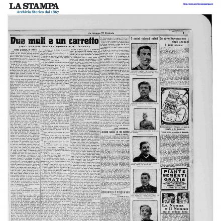 La Stampa del 29 febbraio 1916