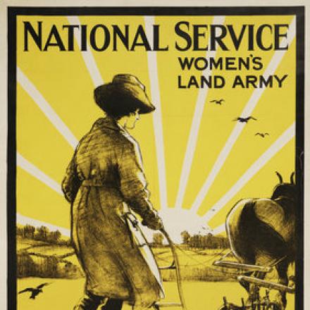 National Service, Women's Land Army. Autore: Henry Georg Gawthorne - © IWM(Art.IWM PST 5996)  