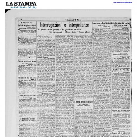 Guerra sottomarina tedesca ai danni olandese - La Stampa 21 marzo 1916