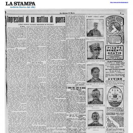 La stampa del 18 Marzo 1916 