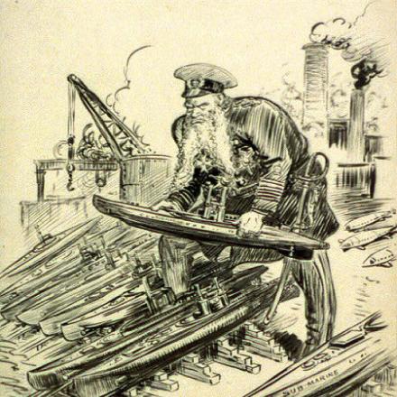 Illustrazione di William Allen Rogers sulla guerra sottomarina - Library of Congress Digital ID cai 2a1448