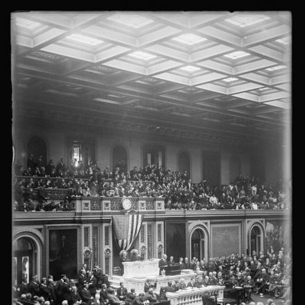 Presidente Wilson al Congresso su rapporti con Berlino - Fonte: Library of Congress