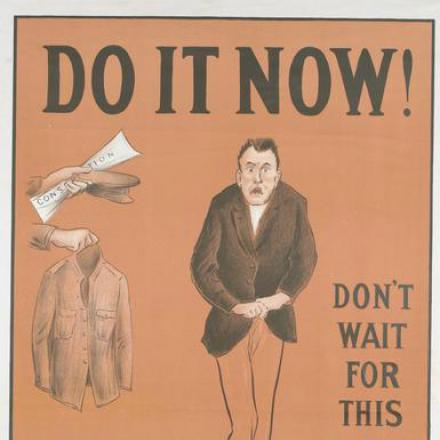 Coscrizione, poster di propaganda - Fonte Imperial War Museum ©IWM (Art.IWM PST 12433)