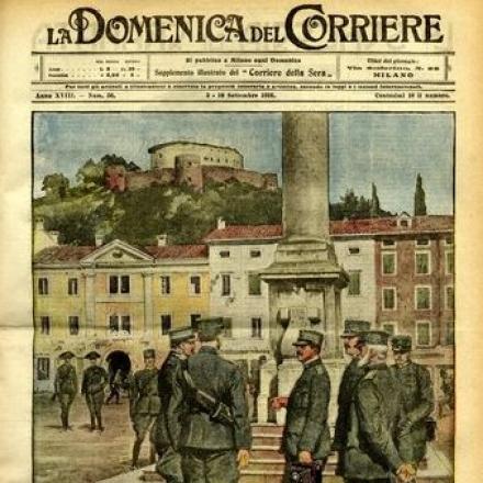 La visita del Re d'Italia a Gorizia - Fonte: La Domenica del Corriere 03-10/09/1916