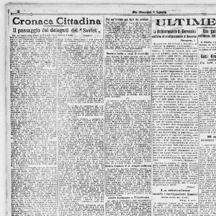 Archivio Storico "La Stampa" 6 agosto 1917