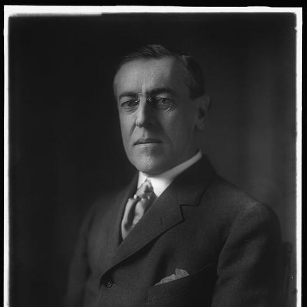 Il Presidente degli Stati Uniti Thomas Woodrow Wilson © Congress library pnp_det.4a31330 - Harris & Ewing