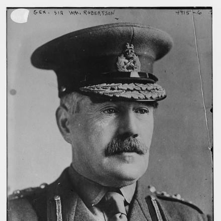 Il Generale Sir William Robertson ex Capo di Stato Maggiore britannico. © Congress Library pnp ggbain.25759