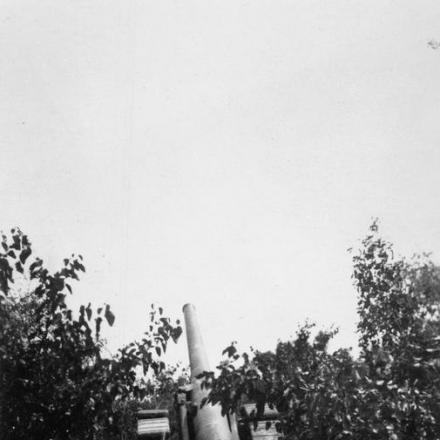 Un cannone italiano da 149 mm in azione vicino a San Biagio di Callalta, a est di Treviso, fronte del Piave. © IWM (Q 65209)