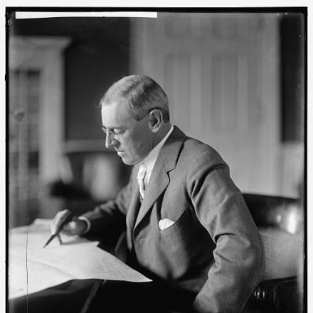 Il Presidente degli Stati Uniti Woodrow Wilson. © Congress Library pnp_hec.16834