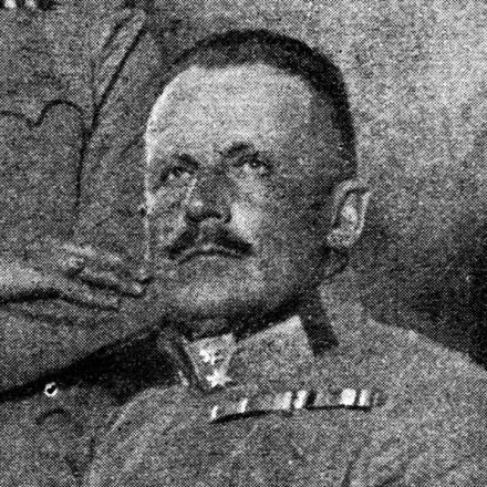 Il Generale Weber Edler von Webenau. Capo delegazione austriaca per l'armistizio. Berliner Zeitung