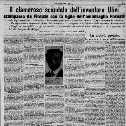 L'articolo de La Stampa su Giulio Ulivi del 18 luglio 1914