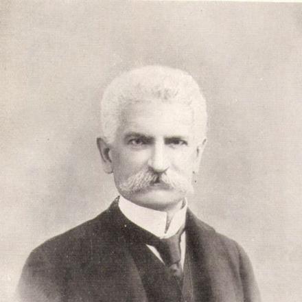 Sidney Sonnino firma - Foto di sconosciuto. Dal libro di L. Aldovrandi Marescotti, "Guerra diplomatica", Mondadori, Verona, 1938