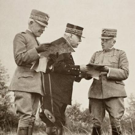 I Generali Luigi Cadorna (a destra), Porro e Joffre - © Wikipedia