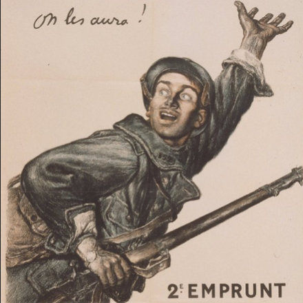 Il motto "On les aura!", Poster Propaganda francese. Fonte: ww1propaganda