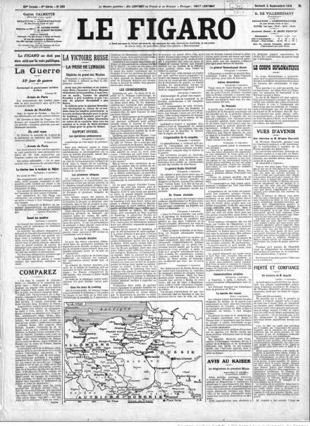 La prima pagina de Le Figaro