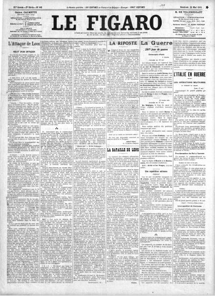 LA PRIMA PAGINA DE LE FIGARO