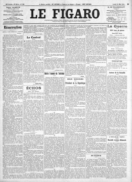 LA PRIMA PAGINA DE LE FIGARO