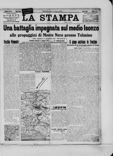 LA PRIMA PAGINA DE LA STAMPA