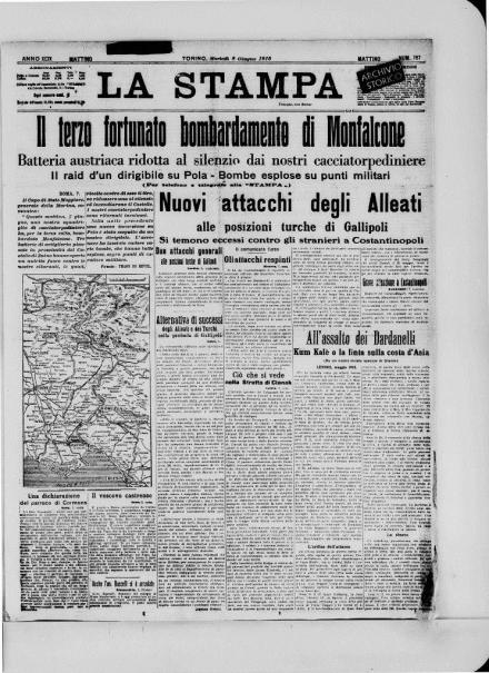 LA PRIMA PAGINA DE LA STAMPA