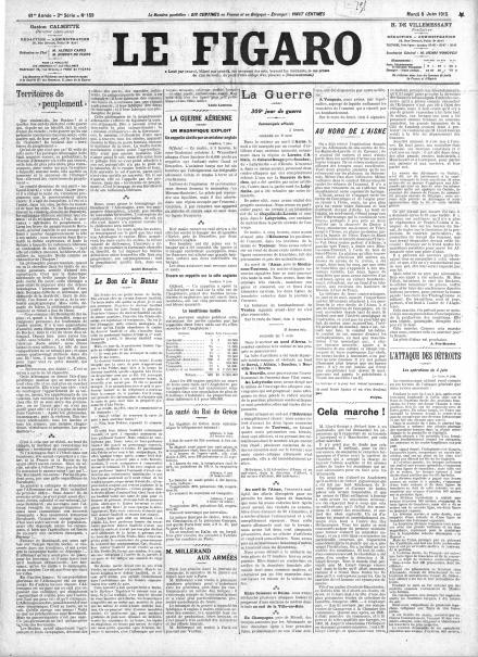 LA PRIMA PAGINA DI LE FIGARO