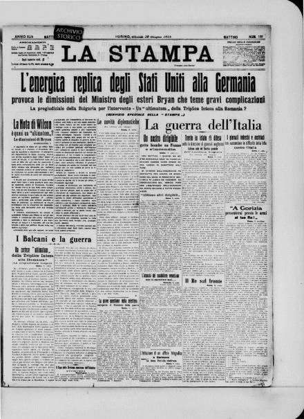 LA PRIMA PAGINA DE LA STAMPA