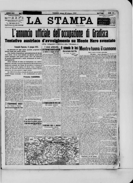 LA PRIMA PAGINA DE LA STAMPA