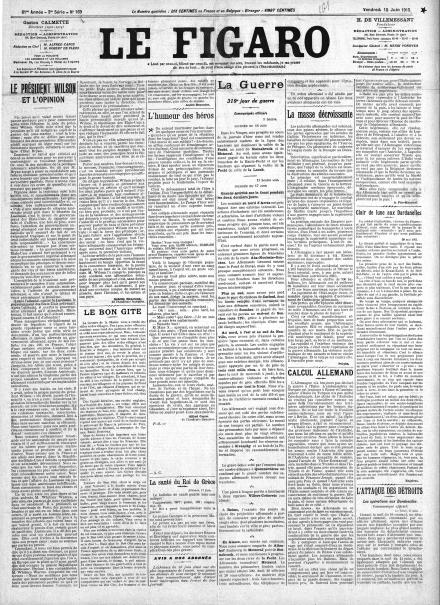 LA PRIMA PAGINA DI LE FIGARO