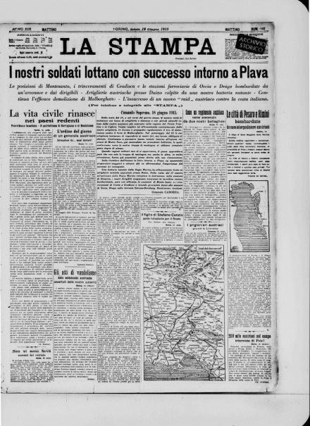 LA PRIMA PAGINA DE LA STAMPA