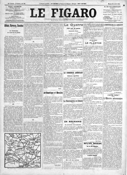 LA PRIMA PAGINA DI LE FIGARO