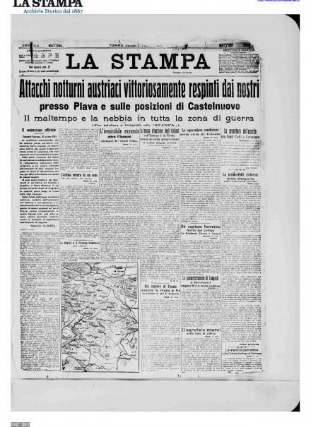 LA PRIMA PAGINA DE LA STAMPA