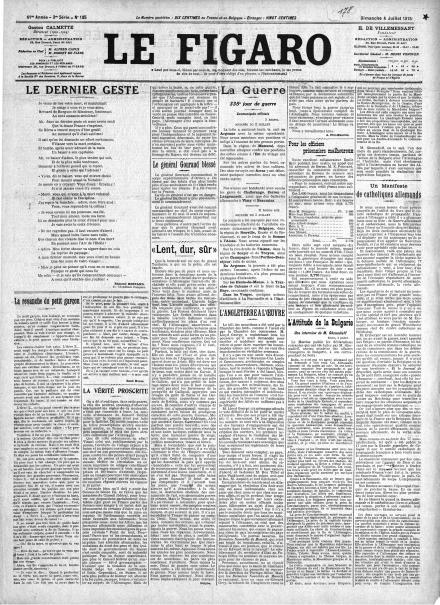 LA PRIMA PAGINA DI LE FIGARO